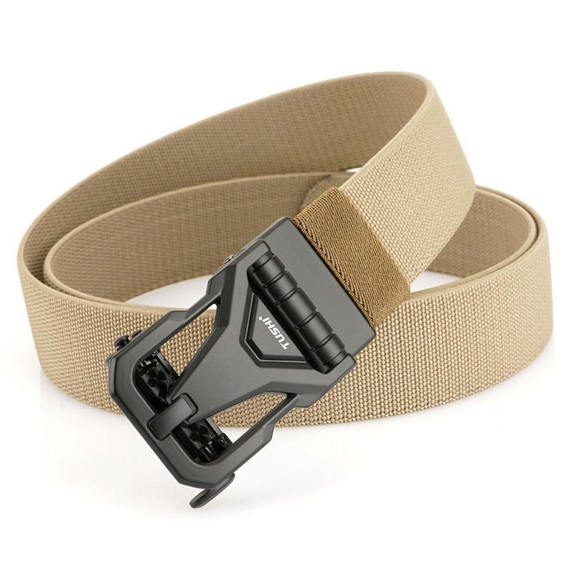 Outdoor Automatic Buckle Business Casual Belt Elastic Shooting Training Nylon Men 120cm