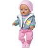 Puppenkleidung Puppenkleidungsset mit Mantel, Bluse, Hose, Mütze und Socken für 36 – 43 cm große New Born Babypuppen (Keine Puppe)