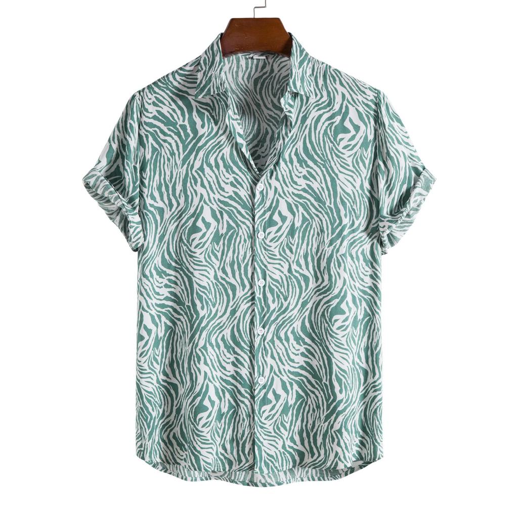 2025 Southeast Asia Men's Zebra Print Beach Shirt