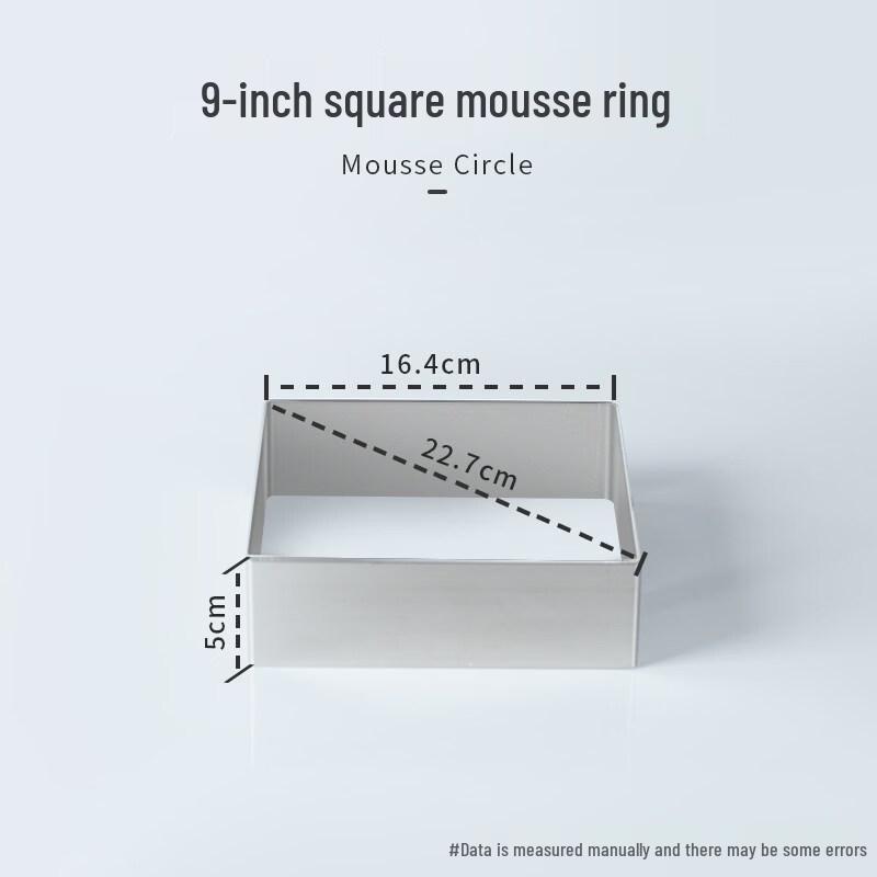 OEING Hög ringform för mousse i rostfritt stål