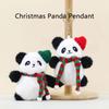 Christmas Festival Parties Ornament Stylish Keyring with Christmas Panda Pendant Lovely Phone Key Chain Decoration