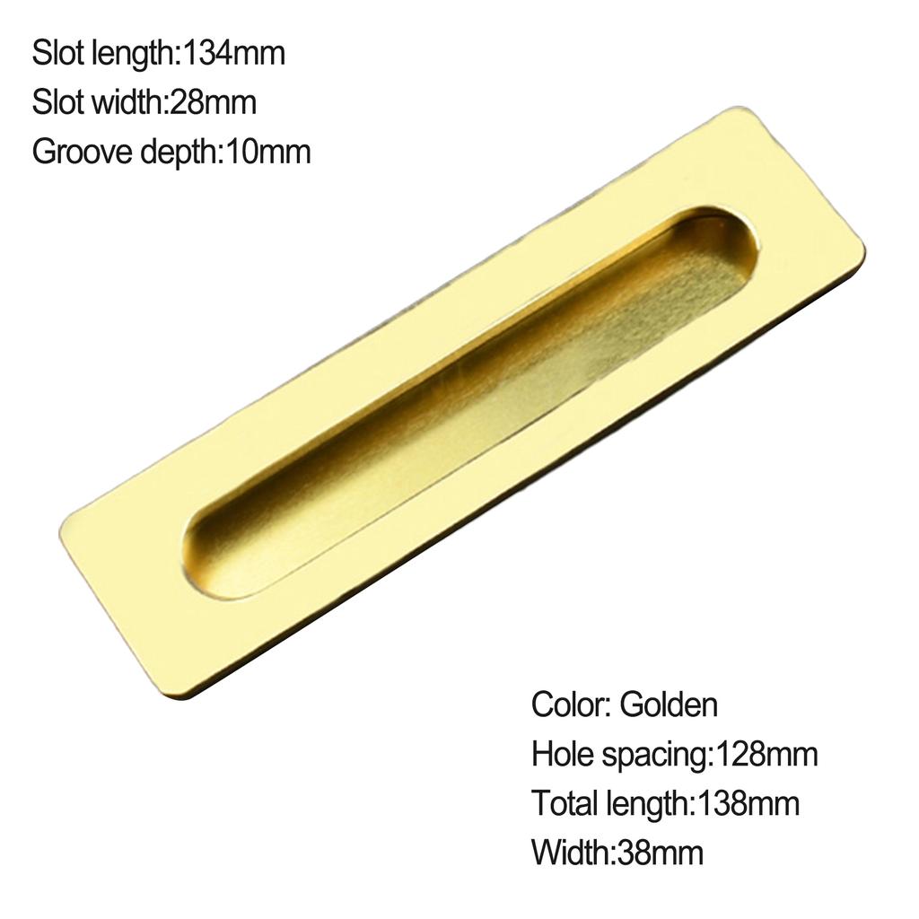 With Screws Cabinet Handle Zinc Alloy Slotted Recessed Handle 1 Pc Concealed Handle Convenient For Furniture Practical