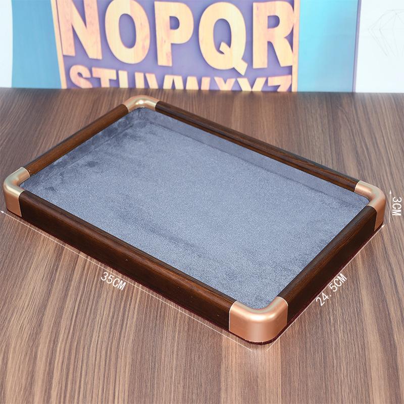 

Подставка-лоток для хранения ювелирных изделий из массива дерева, ореховый ящик для хранения, ювелирный магазин, дом, органайзер для колец, ожерелий, браслетов, семейный магазин, витрина