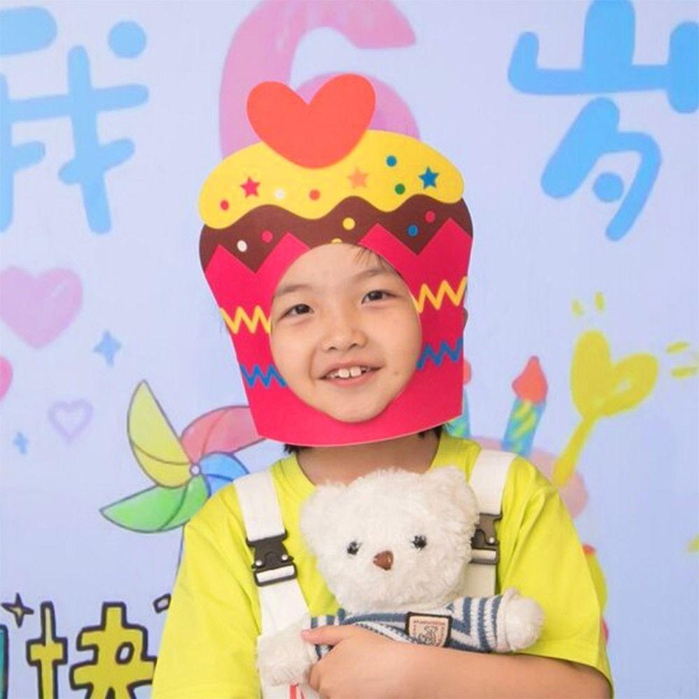 Multicolor Party Photo Props Felt Headgear Hat Funny Cake Hat Party Cap  Gift