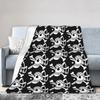 Usopp Jolly Roger Velvet Throw Blanket Luffy Anime Blanket for Home Office Super Warm Bedding Throws,