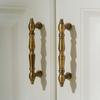 Solid Brass Furniture Handles Brushed Antique Brass Drawer Knobs Retro Cabinet Pulls  For Wardrobes