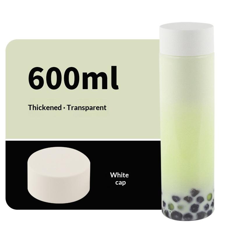 400/500/600Ml Round Disposable Juice Beverage Bottle Milk Tea Yogurt Transparent Plastic Bottles