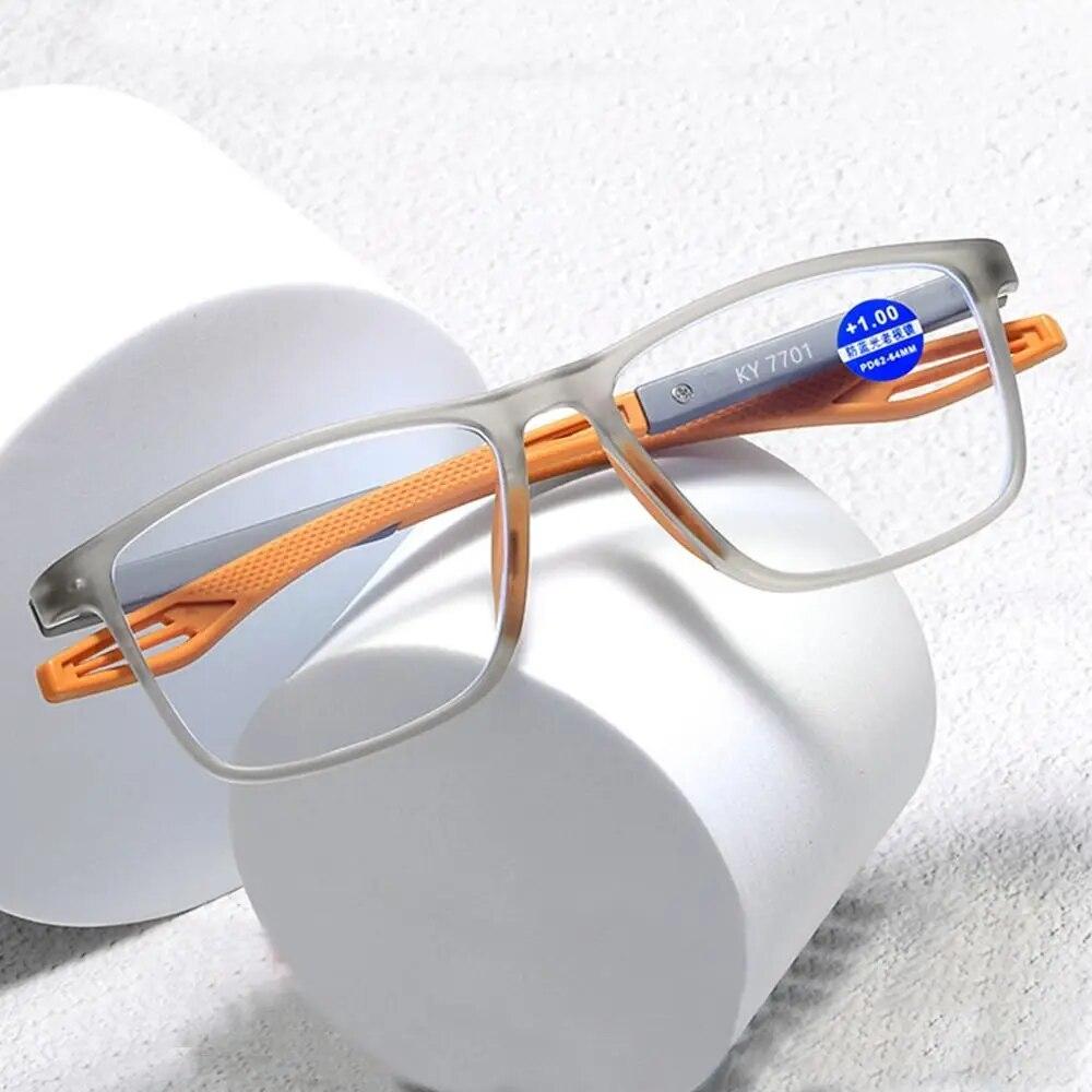 Square Sport Reading Glasses Ultralight Anti-blue Light Presbyopia Eyeglasses Unisex Far Sight Optical Eyewear Diopters 1.0~4.0