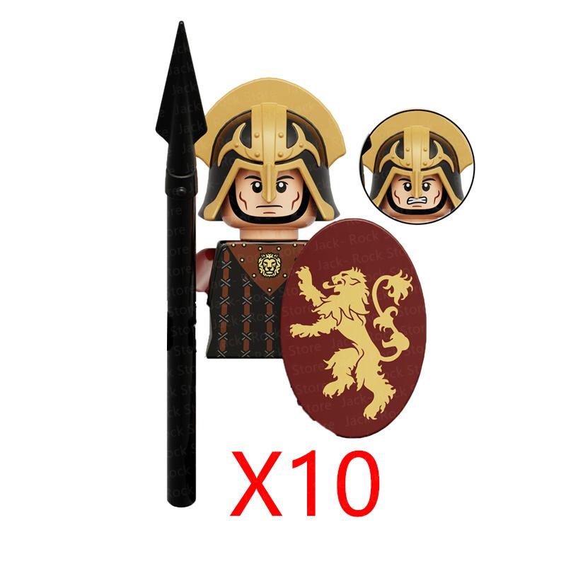 Military Building Blocks Solider Figures Gifts Toys Movie Science Fiction Series Medieval Knight Legion Weapons Shield Flag MOC