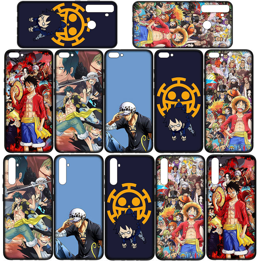 For Samsung Galaxy S25 S24 S23 iPhone 17 16 15 Xiaomi Redmi Note 14 13 12 Plus Pro Max XR Phone Case Luffy One Piece Trafalgar Law OPPO Huawei Cover