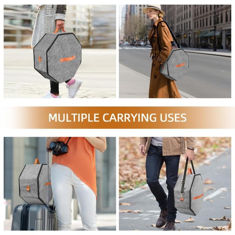 Spacious Foldable Travel Hat Organizers For Women With Heavy Duty Zippers And Reinforced Cardboard Base