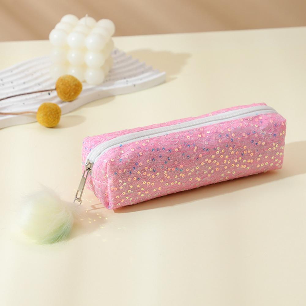 

Large Capacity Sparkle Pen Bag Glitter Pencil Storage Case Kawaii Cosmetic Organizer Universal