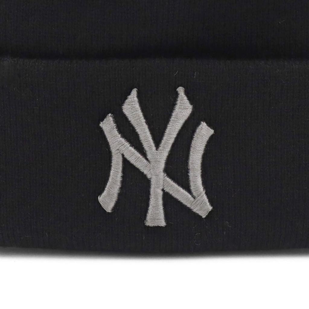 New Era MLB Strick Ton-in-Ton NY Kostenlos Basic Bündchen Neyyan Schwarze Kappe, Farbe, Schwarz, Strick,