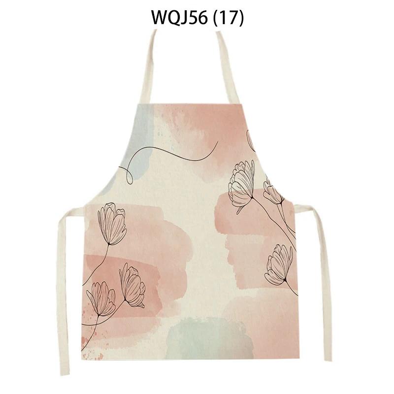 Cactus Pattern Home Cleaning Kitchen Aprons Plant Flowers Adult Kids Waist Bib Baking Accessories Cleaning Antifouling Apron