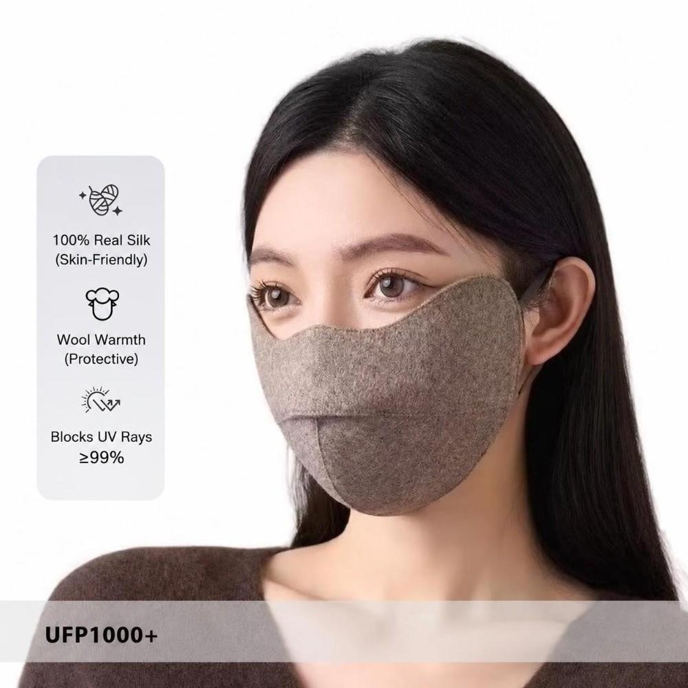 Inner Layer Silk Full Face Cover Anti Cold Warm Face Shield Soft Winter Face Mask Winter Travel
