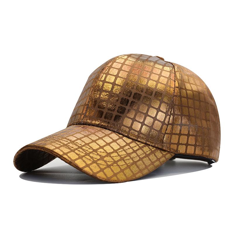 Crocodile pattern baseball cap men's fashion small grid European and American street sunshade cap