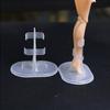 30pcs Transparent PVC Doll Stand Display Stands Movable Leg Clip for Collectible Figures Plastic Puppet Support Stand Home Decor