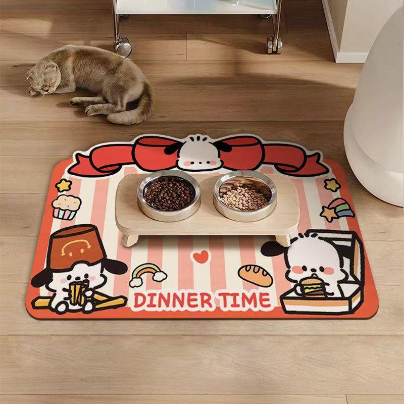 Cartoon Cute Diatom Mud Pet Placemat - Absorbent, Easy-to-Clean Mat for Cats and Dogs