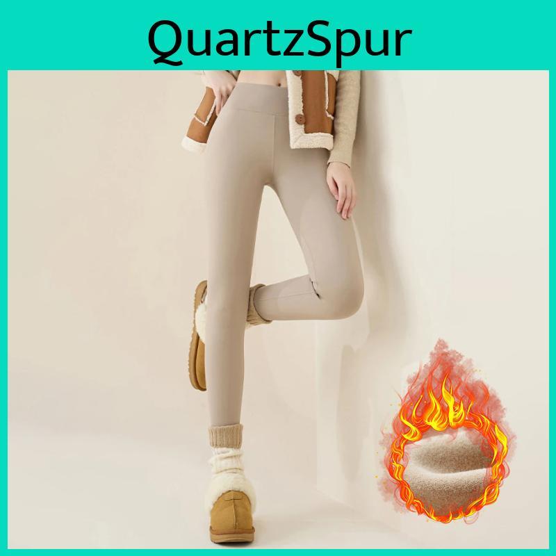 Fleece Rabbit Winter Autumn Sharkskin Leggings Women Casual Basic Thicken Warm Leggings Brown Fleece Lined Tights