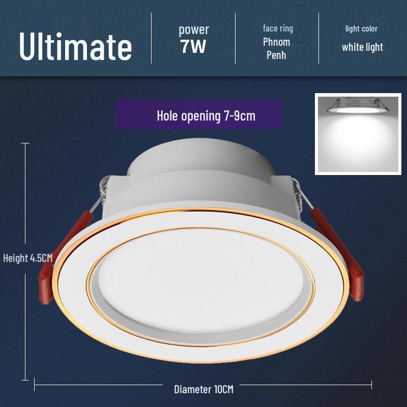 5W LED Recessed Ceiling Spotlight for Living Room - 7.5cm Opening