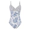 2024 Women's Retro Bandage One-Piece Swimsuit & Long Cover-Up Set – Slimming, Sun-Protective.