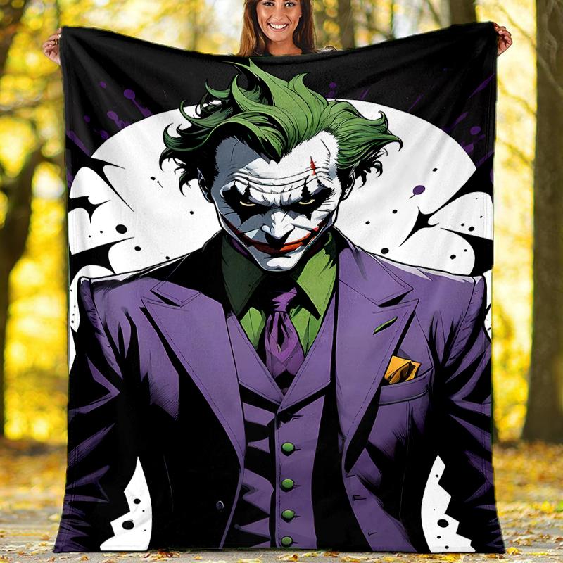 Joker Theme Printed Blanket - Perfect for Couch, Bed, Travel & Outdoor Use | Machine Washable, Cozy & Durable.