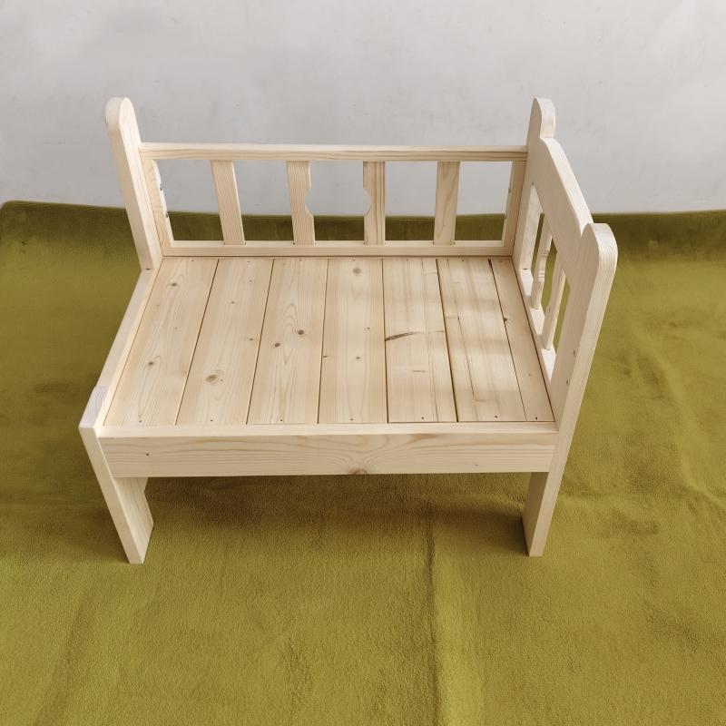 

Elevated Wooden Pet Bed for Cats & Dogs Breathable Wide Sleeping Platform All-Season Raised Dog Bed Medium Small Breed Cat House S 53x38cm