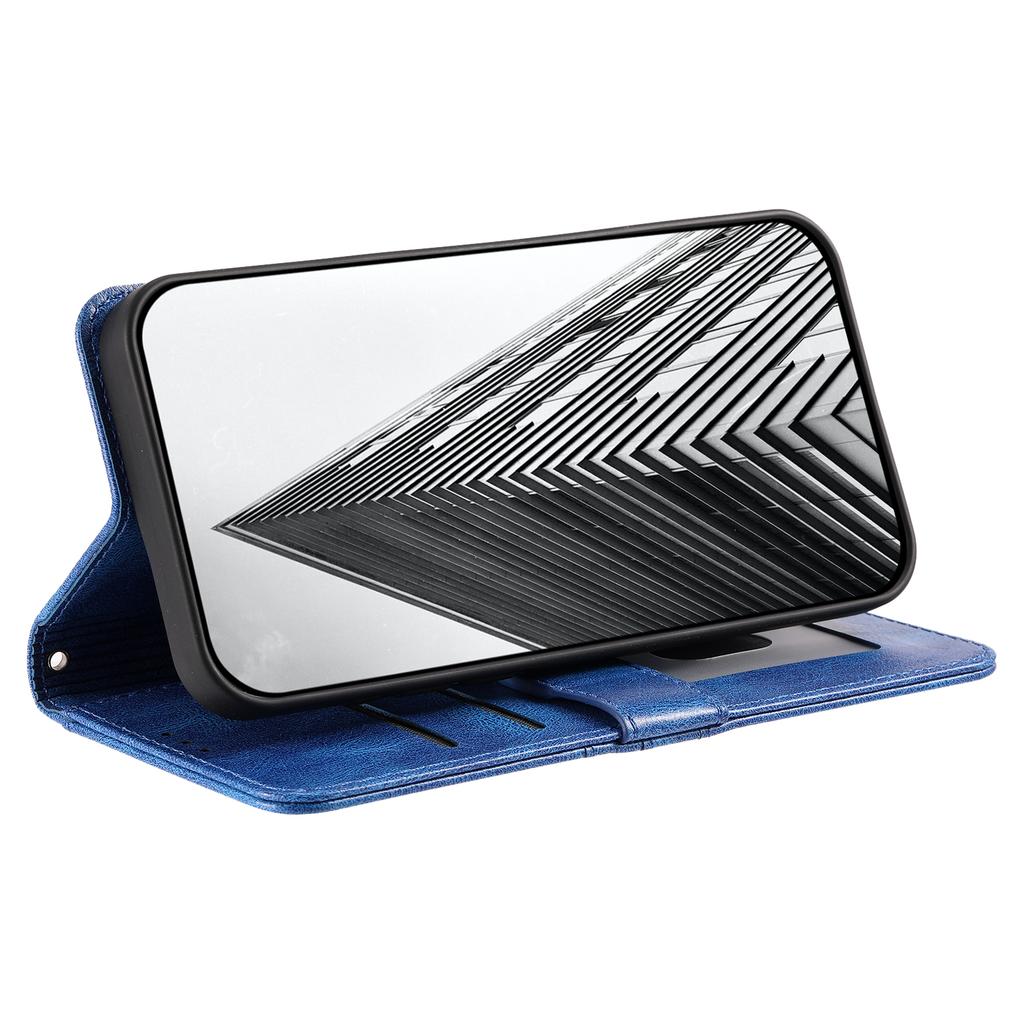 Etui dla Motorola Edge 60 Pro 5G z 6 przegródkami na karty, ze skóry PU, odporne na upadki, pokrowiec na telefon z paskiem na nadgarstek