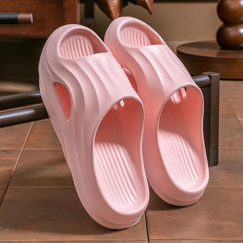 Fashion Soft Sole Platform Slippers for Women Summer Home Thick Bottom Cloud Slides Woman Sandals Non-Slip Comfort Beach Flip Flops