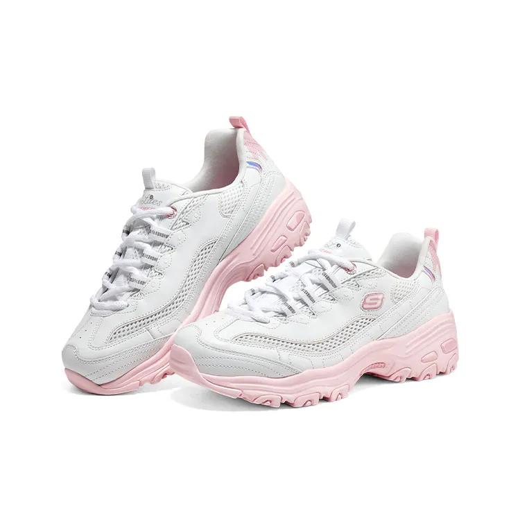 Skechers D'lites 1.0 'Blanco Rosa' para Mujer (Unisexo) Zapatillas Chunky 896192 WPK