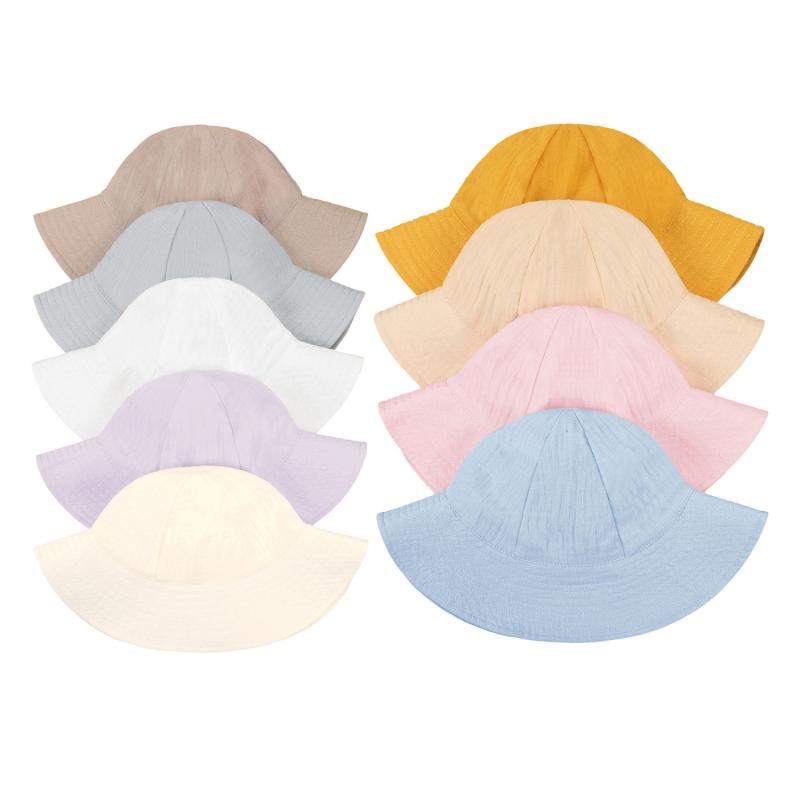 Adjustable Cotton Baby Fisherman Hat Sun Protection Breathable Cartoon Fruit Floral Print for 1-3 Years