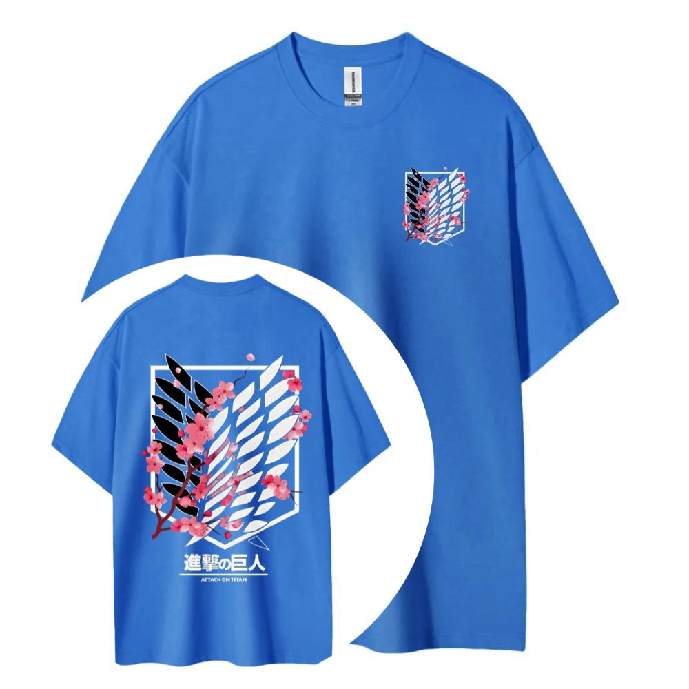 Attack On Titan Cotton Unisex Round Neck Anime TShirt Mens and Womens Summer Fashion High Quality Breathable Street TShirt