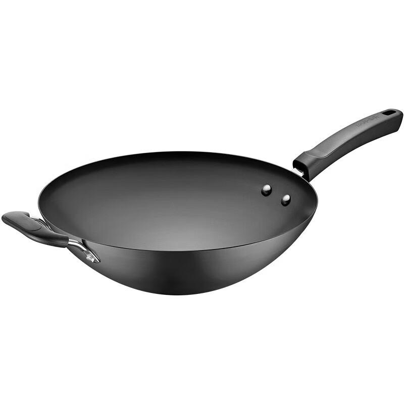 Supor Uncoated Cast Iron Round Bottom Wok