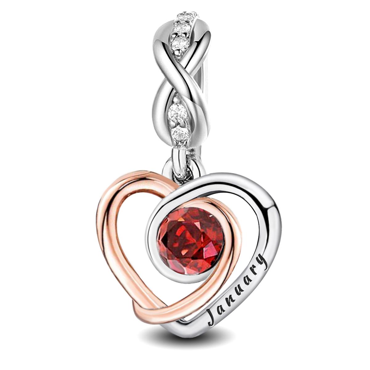 

Copper Metal Sweet Romantic Love Heart Month Pendant Bead Component Compatible With Do It Yourself Bracelet High Quality Fine Jewelry Bangle Craft