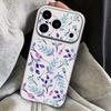 Black Lotus Floral Leather Lanyard Case For iPhone 18 Pro Max Hybrid TPU+PU Anti-skid Soft Cover For iPhone 17 16 15 14 13 Pro Max