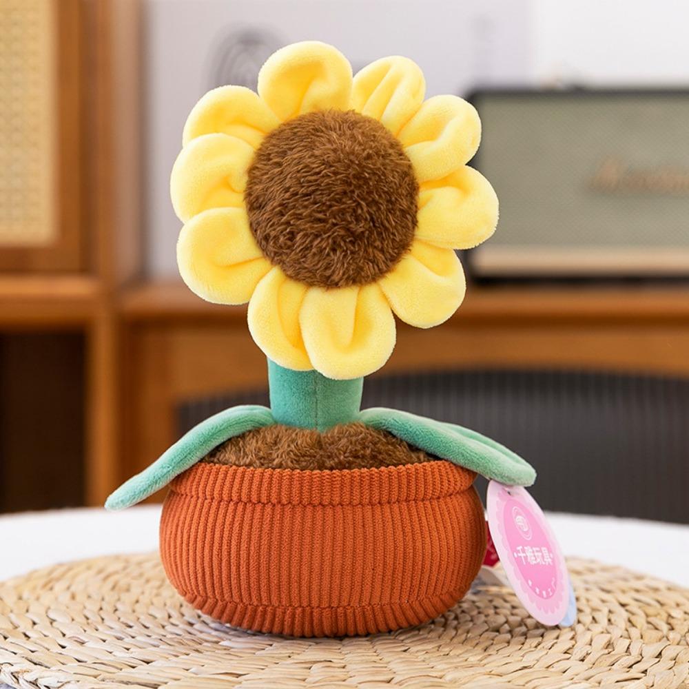 Orchid Flowerpot Potted Plush Toy Getting Rich Simulation Tree Plush Plants  Sofa Decoration