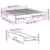 VidaXL Bed Frame with Drawers White 200x200 Cm Engineered Wood, Bed, Storage Bed, Double Bed Frame, Double Bed 3280356