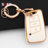 Tpu Car Key Case Cover Bag Shell For Vw Volkseagen Passat B8 Magotan For Skoda Superb A7 Kodiaq Seat Fob Keychain Accessories