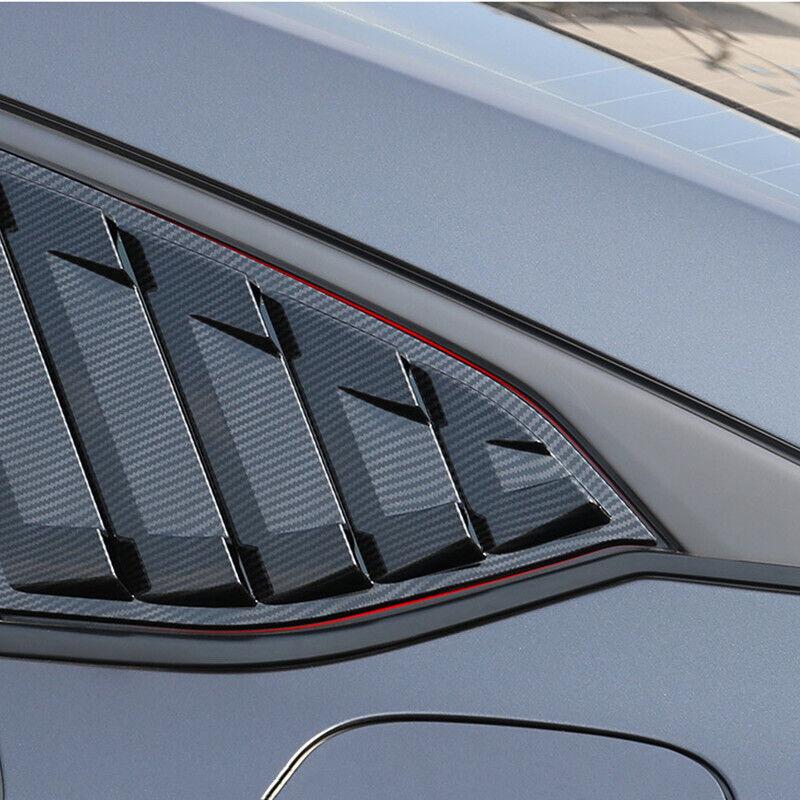 For Honda Accord 10th Gen 2018- Car Rear Window Quarter Louver Shutter Cover Side Vent Trim Scoop ABS Exterior Accessories