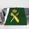 Spanish Guard Civil Logo Plush Blanket Spain Custom Throw Blankets for Home Hotel Sofa  150*125cm Bedspreads