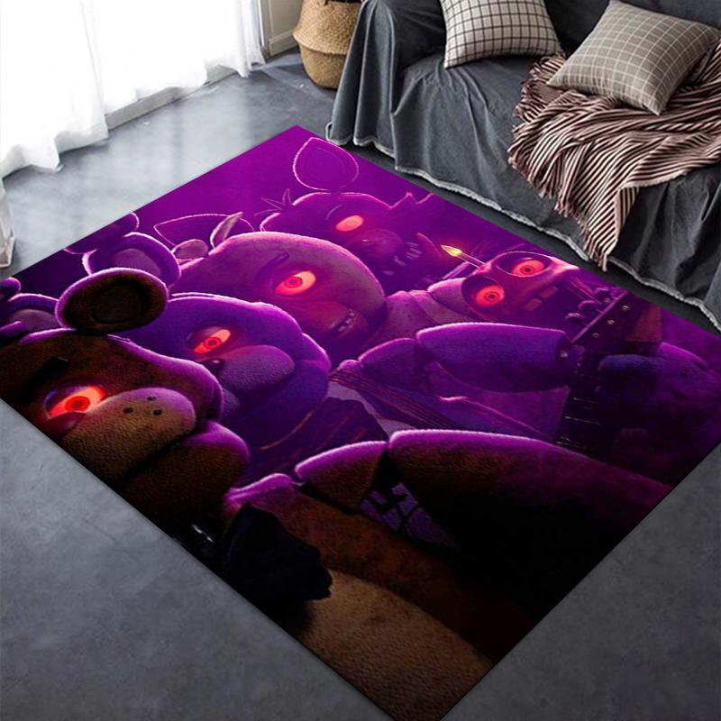 2025 Neues FNAF-Spiel Teppich für Wohnzimmer Schlafzimmer Zuhause Sofa Dekoration, Kinderspiel Rutschfeste Fußmatte25