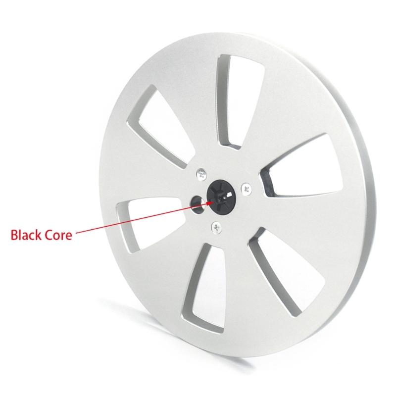 Bobină Golă din Aliaj de Aluminiu 1/4 inch 7 inch pentru Magnetofoane Bobină la Bobină Bobină de Prelevare cu 6 Găuri pentru Deck de Sunet cu Bobină Deschisă
