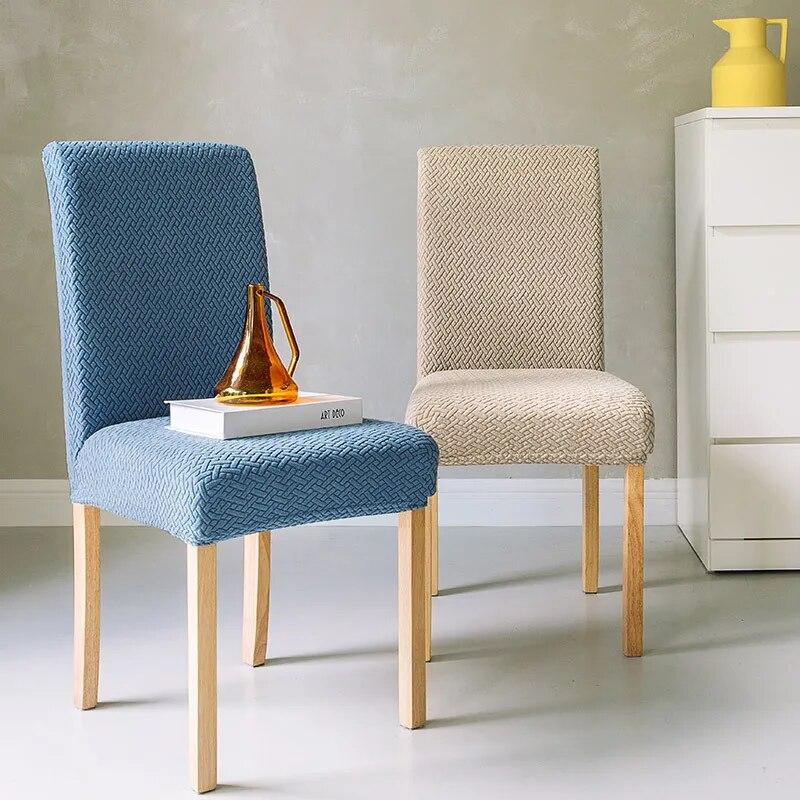 High Stretch Jacquard Three-Dimensional Chair Cover for Dining Room, Kitchen, Home Thick Fabric Covers, Easily Washable Covers