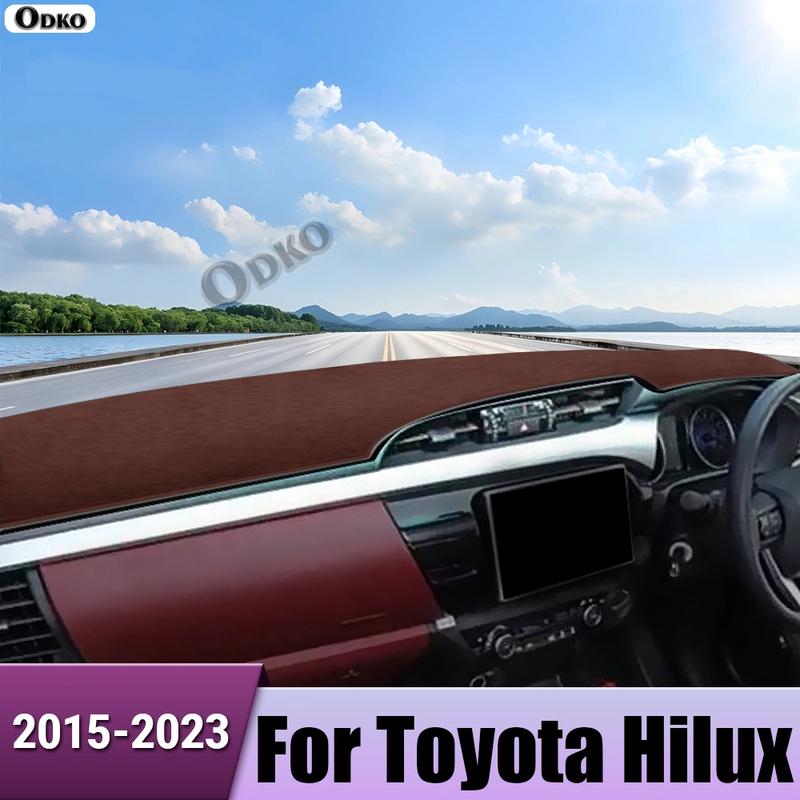 Car Dashboard Cover Avoid Light Anti-UV Non-Slip Mat For Toyota Hilux 2015 2016 2017 2018 Accessories