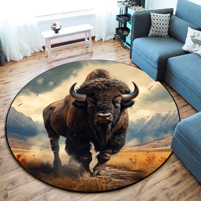 Wilderness Cabin Serenity Round Rug Home Soft Decorative Anti Slip Yoga Table And Chair Mat Carpet Outdoor Floor Mat Carpet S7