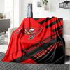 Name Custom Tampa Bay Buccaneers Logo Print Flannel Blanket High Quality Warm Comfortable Cover for All Seasons Perfect for Gifts Home Decor