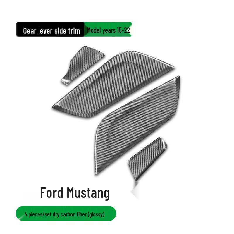 Ford Mustang Dry Carbon Fiber Gear Panel Side Trim