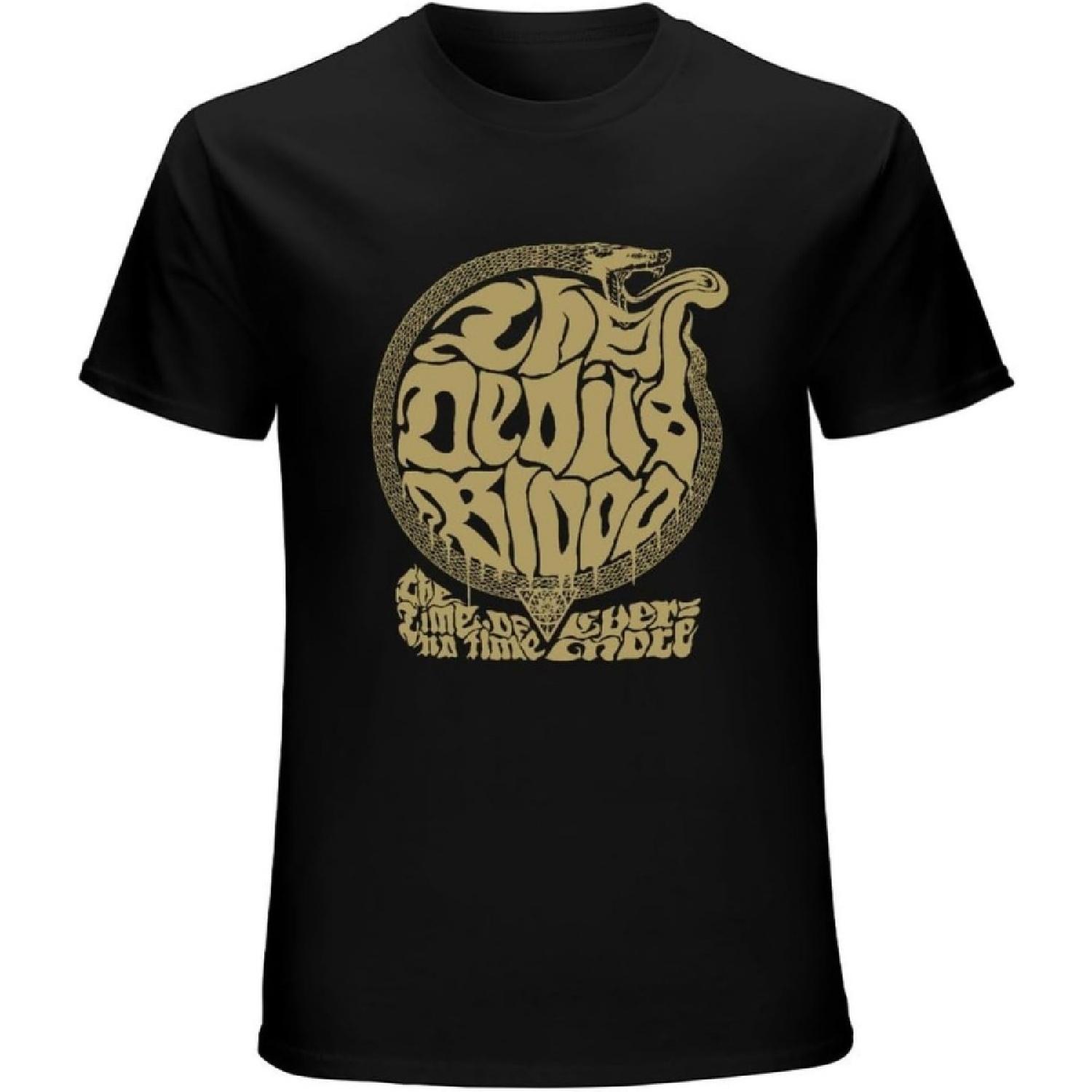 The Devils Blood Band The Time of No Time Ever Men s Vintage T Shirt Short Sleeve Funny Top Black S разноцветный