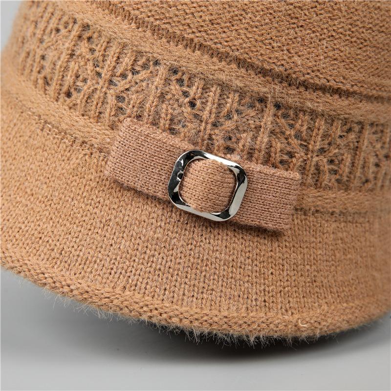 Hat Autumn and Winter Basin Hat Old Lady Cold Hat Piled Thick Warm Knitted Hat