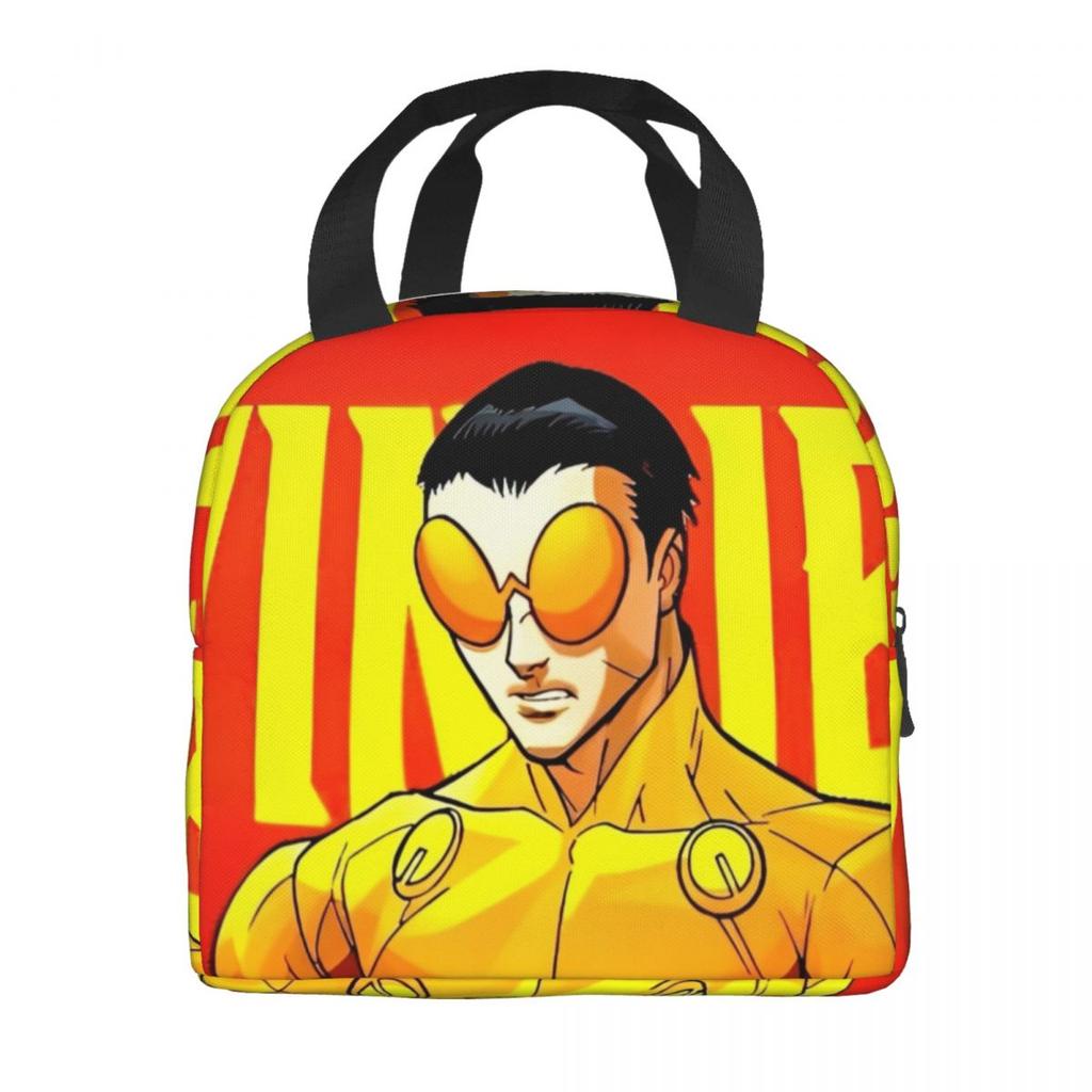 Invincible Hero Anime Cartoon Logo Product Insulated Lunch Bags For School Food Storage Bag Portable Thermal Cooler Lunch Boxes